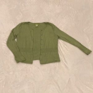 Sigrid Olsen Green Cardigan